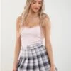 Saint Genies White Pleat Mini Skort