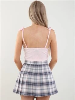 Saint Genies White Pleat Mini Skort -Noisy May Shop 28048 3