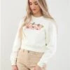 Vans Marshmallow Board Crop Crew Sweater -Noisy May Shop 28083