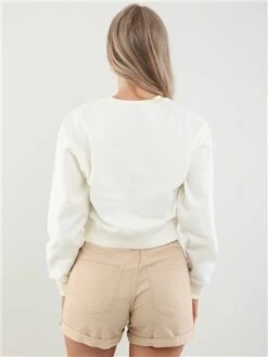 Vans Marshmallow Board Crop Crew Sweater -Noisy May Shop 28083 3