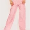 Vivichi Pink Loren Wide Leg Cargo Trousers