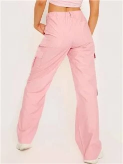 Vivichi Pink Loren Wide Leg Cargo Trousers -Noisy May Shop 28099 3