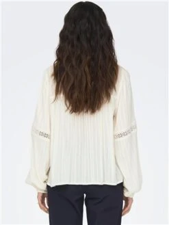 Only White / Creme June Lace Top With String Detail -Noisy May Shop 28132 3