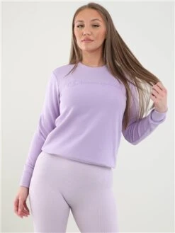 Champion Lilac Embossed Crew Sweat