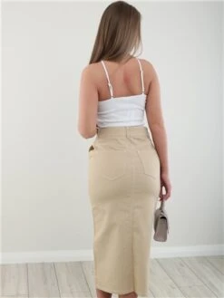 Veromoda Cream / Irish Cream Wild Lucky Hr Long Skirt -Noisy May Shop 28221 3