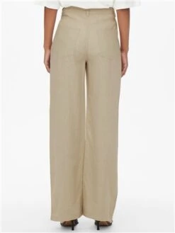 Only Grey / Oxford Tan Wide Leg Pants With Extra High Waist -Noisy May Shop 28227 3