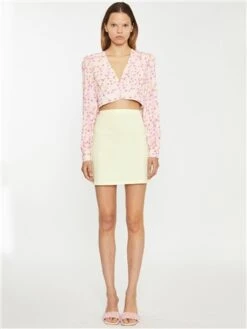 Glamorous Yellow/Pink Floral Crop Top -Noisy May Shop 28255 2