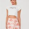 Saint Genies Cream / Orange Floral Wrap Mini Skirt -Noisy May Shop 28390