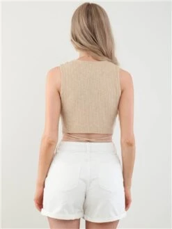 Veromoda Cream / Irish Cream Camma Cropped Top 9 Veromoda Cream / Irish Cream Camma Cropped Top -Noisy May Shop 28401 3