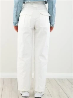 Missy Empire White Amaia High Waisted Cargo Trousers -Noisy May Shop 28408 3