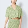 Noisy May Retro Green Jules Short Sleeved Shirt -Noisy May Shop 28482