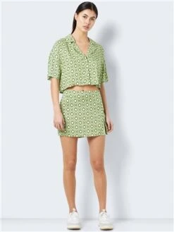 Noisy May Retro Green Jules Short Sleeved Shirt -Noisy May Shop 28482 2