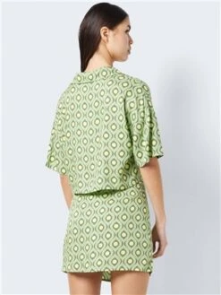 Noisy May Retro Green Jules Short Sleeved Shirt -Noisy May Shop 28482 3