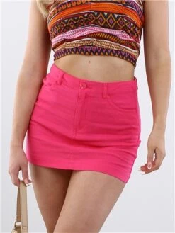 Only Pink / Pink Yarrow Caro Short Highwaisted Skirt -Noisy May Shop 28484 1