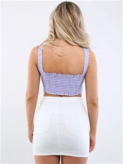 Veromoda White / Snow White Wild Seven Mid Rise Denim Skirt -Noisy May Shop 28496 3