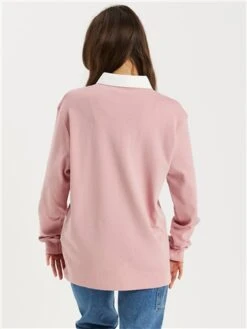 Harper & Lewis Dusty Pink / Mint / Cream Cassia Rugby Polo Top -Noisy May Shop 28541 3