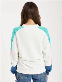 Harper & Lewis Colour Block Cream / Mint Oversized Sweater -Noisy May Shop 28543 3