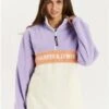 Harper & Lewis Lavender / Peach / Cream Colour Block Primula 1/4 Zip Fleece