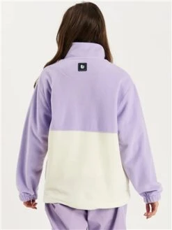 Harper & Lewis Lavender / Peach / Cream Colour Block Primula 1/4 Zip Fleece -Noisy May Shop 28595 3