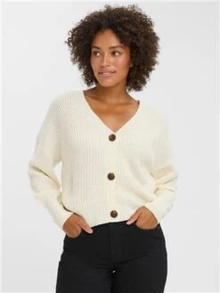 Veromoda Cloud Dancer Lea Knitted Cardigan