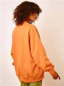 Daisy Street Orange Embroidered Sweater With La Graphic -Noisy May Shop 28728 3