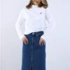 Only Blue / Medium Blue Denim Bianca Midi Denim Skirt
