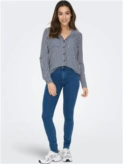 Only Blue / Peacoat Yasmin Standard Fit Shirt -Noisy May Shop 28740 2