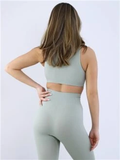 Missy Empire Mint Jacqueline Seamless Ribbed Racer Crop Top -Noisy May Shop 28769 3