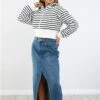 Neon & Nylon Blue / Medium Blue Denim Alina Hw Ex Long Skirt -Noisy May Shop 28830