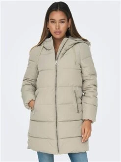 Only Brown / Weathered Teak Dolly Long Puffer Jacket