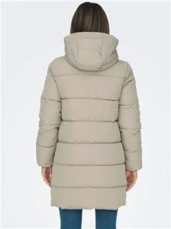 Only Brown / Weathered Teak Dolly Long Puffer Jacket -Noisy May Shop 28934 3
