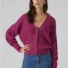 Veromoda Purple / Boysenberry Lea Knitted Cardigan