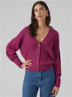 Veromoda Purple / Boysenberry Lea Knitted Cardigan