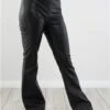 Noisy May Black Andy Coated Flared Trousers -Noisy May Shop 28937
