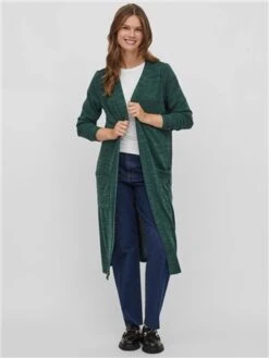 Vila Pine Needle/Green Long Ril Knit Cardigan -Noisy May Shop 28988 2