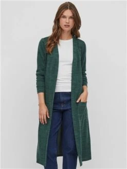 Vila Pine Needle/Green Long Ril Knit Cardigan