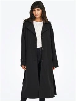 Only Black / Black Dicte Classic Trenchcost