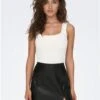 Only Black / Black Leni Mini Skirt With Slit -Noisy May Shop 29031