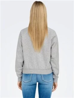 Only Grey / Light Grey Melange Laney New York O Neck Box Sweater -Noisy May Shop 29032 3