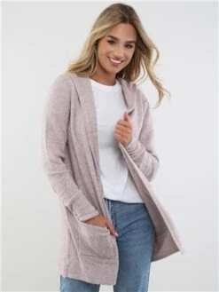 Veromoda Purple / Woodrose Doffy Cardigan