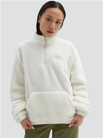 Vans White Pioneer Mock Half Zip Sweatshirt 5 Vans White Pioneer Mock Half Zip Sweatshirt - Image 3