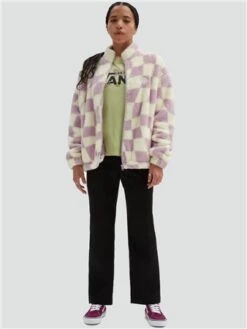 Vans Purple Digital Trip Mock Zip Sweatshirt -Noisy May Shop 29055 2