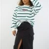 Saint Genies Black Midi Cargo Skirt