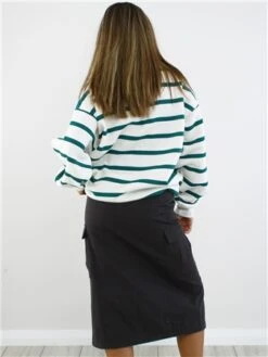 Saint Genies Black Midi Cargo Skirt -Noisy May Shop 29058 3