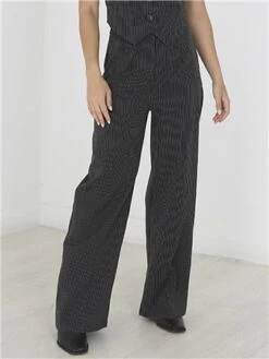 Brave Soul Black Queen Pinstripe Trouser