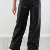 Only Black / Black Madison Life Hw Wide Faux Leather Pant -Noisy May Shop 29175