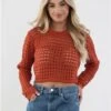 Missy Empire Rustic Copper Reese Crochet Crop Top