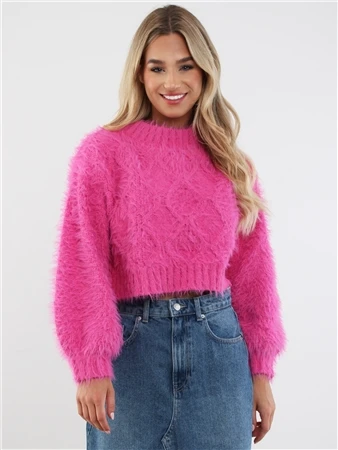 Glamorous Pink Knit Long Sleeve Jumper 3 Glamorous Pink Knit Long Sleeve Jumper