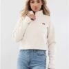 Ellesse Off White Senatore 1/2 Zip Track Top -Noisy May Shop 29212