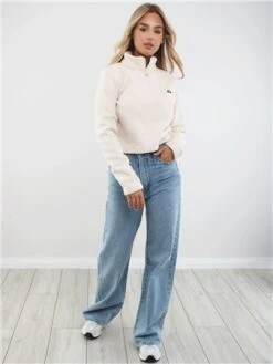 Ellesse Off White Senatore 1/2 Zip Track Top -Noisy May Shop 29212 2